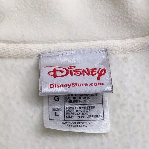 Disney Eeyore Pullover 1/4 Zip Fleece Sweatshirt Pockets Embroidered Large - Picture 4 of 5